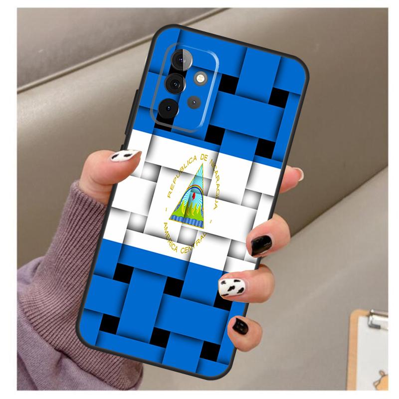 Nicaragua Flag Case For Samsung Galaxy A13 A33 A53 A73 A14 A24 A34 A54 A72 A52 A32 A22 A12 A51 A71 A15 A25