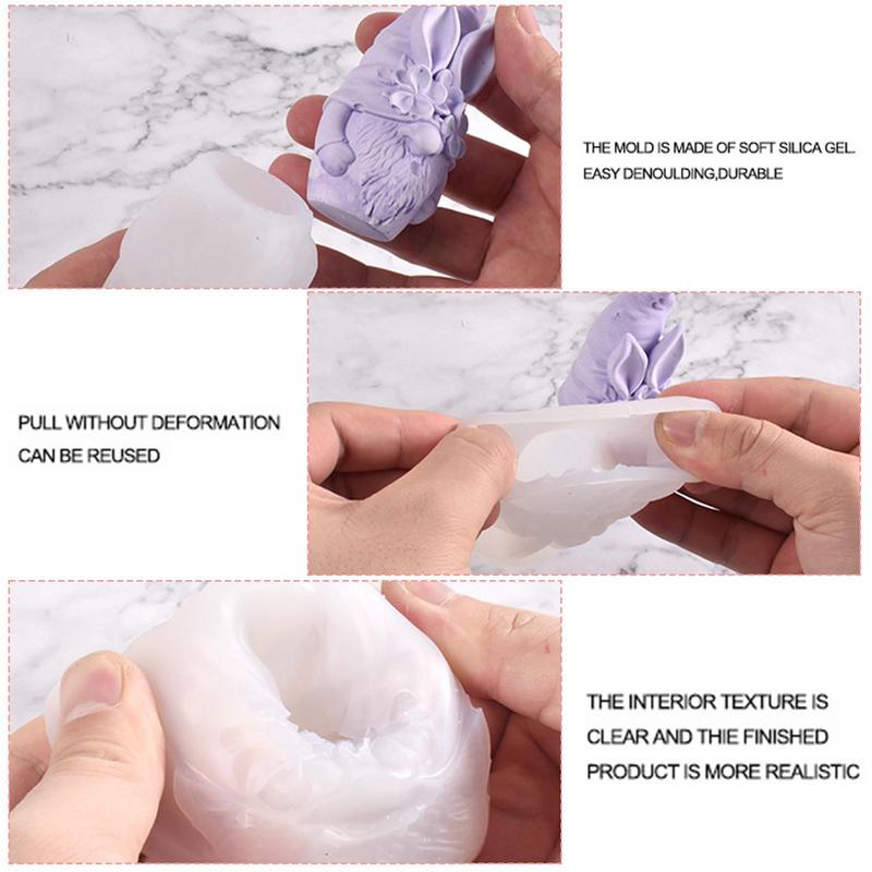 Valentinstag Zwerge Formen DIY Ostern Kerze Silikon 3D Schwedischer Tomte Kerzenform St. Patrick's Day Deko Kerzen Gießform