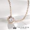 Nude Solitaire Diamond 18k Yellow Carat Solitaire Diamond with Bench Simple 18k Skin Quality Certificate Included [Venezia] 0.1ct Necklace, Gold,