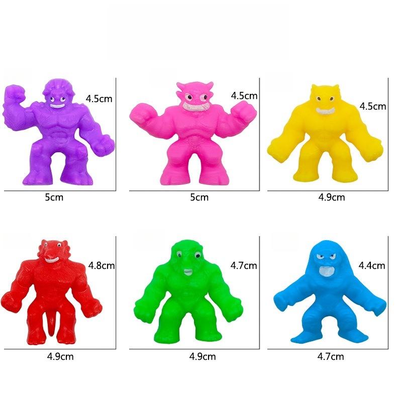 10 Stück Kinder Charakter Weicher Knete Stressabbau Spielzeug Dehnbare Monster Quetschpuppen Mit Kneifen Musikfunktionen Als Geschenk