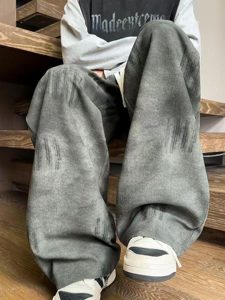 2026 Men's Tie-Dye American Casual Baggy Sweatpants - Autumn Trend Straight Leg