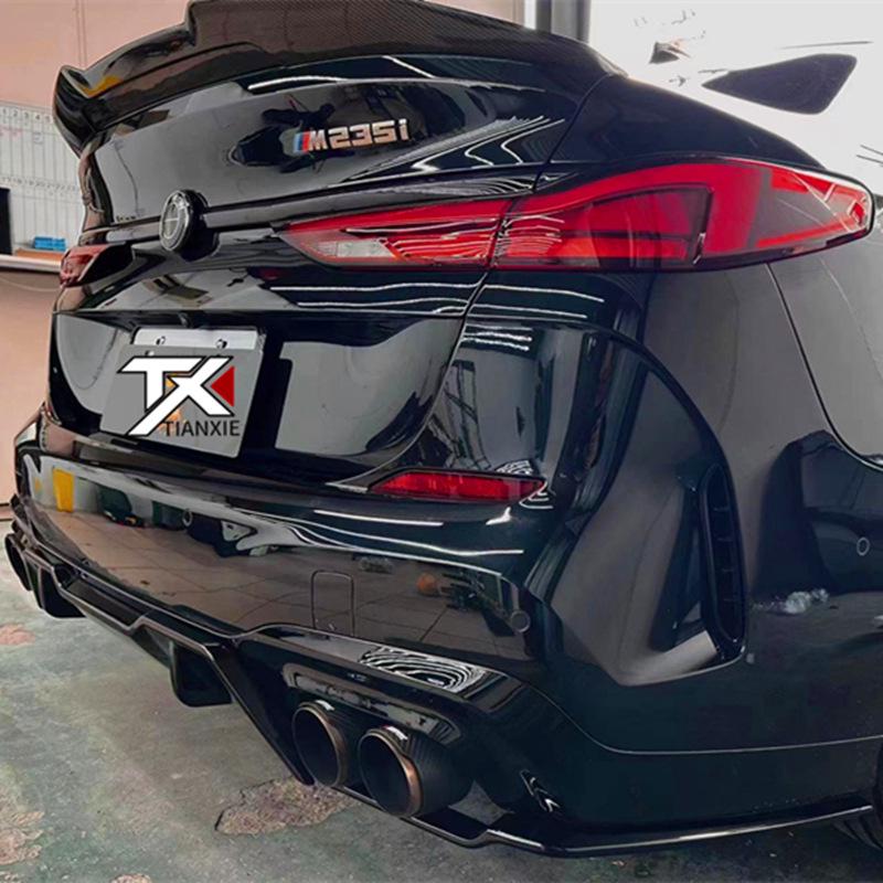 Compatible with 2023 BMW 2 Series F44: Front Lip, Rear Diffuser, Tail Wing, Side Skirts, Night Black Grille Body Kit 225 Fan.