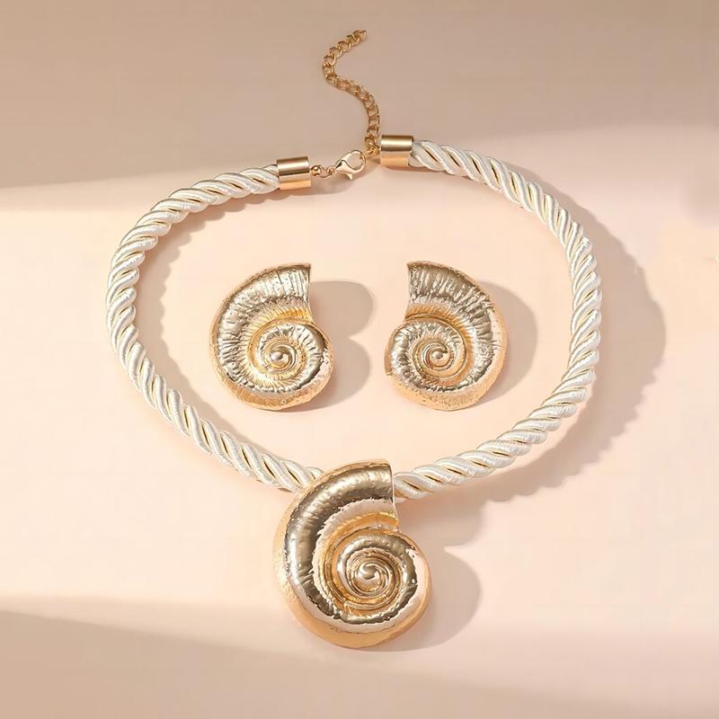 3 Pcs/set Simple Fashion Starfish Pendant Necklace Ocean Style Party Banquet Exaggerated Earrings Personalized Women Jewelry Set