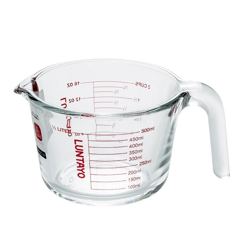 Luntayo Food Grade Glass Measuring Jug With Handle For Kitchen Use