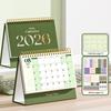 Mini stolní kalendář 2026 leden 2026 - prosinec 2026 12měsíční plánovač Dvojitá drátěná vazba Stojící překlápěcí Malý stolní kalendář pro domácí kancelář