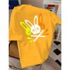 European Sizes Fashionable Short-Sleeve T-Shirt with a Rabbit Pattern Print, Made of for Children