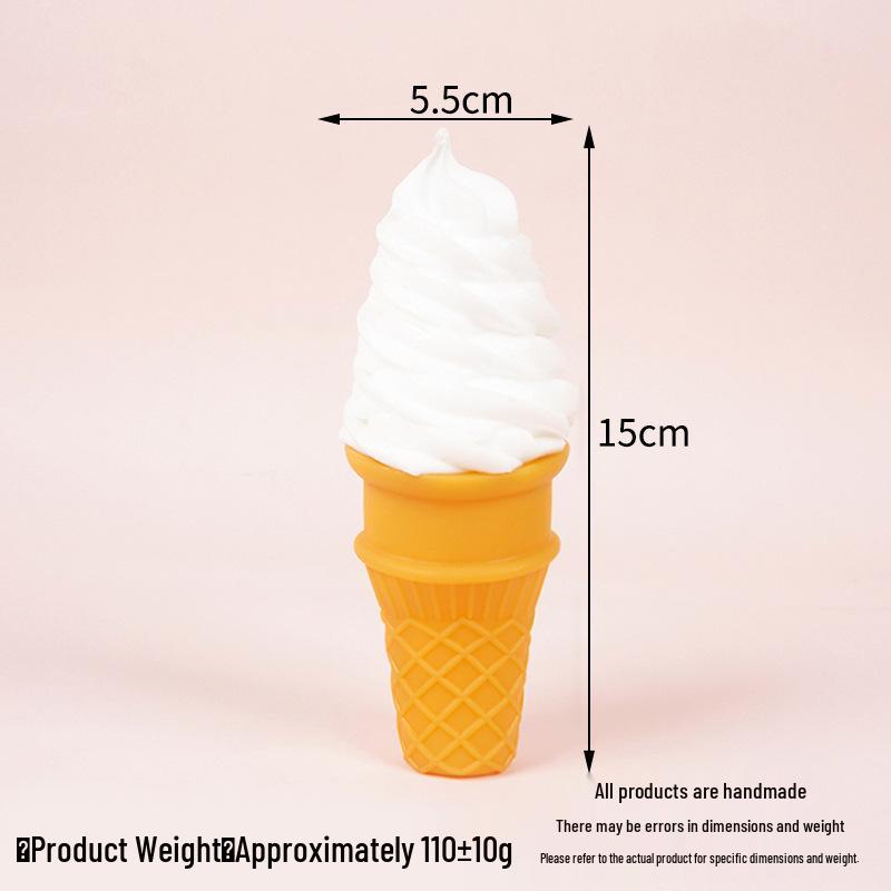 Simulated Crispy Cone Ice Cream Display Model for Shop Decorations
