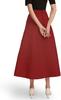 Red Genuine Stylish Women's Causal Party Lambskin Skirt Formal Office Leather