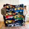 Cartoon N-Ninjago Flannel Blanket Figures Home Sofa Lunch Break Blankets Children Student Blanket Nap Cover Kids Travel Gift