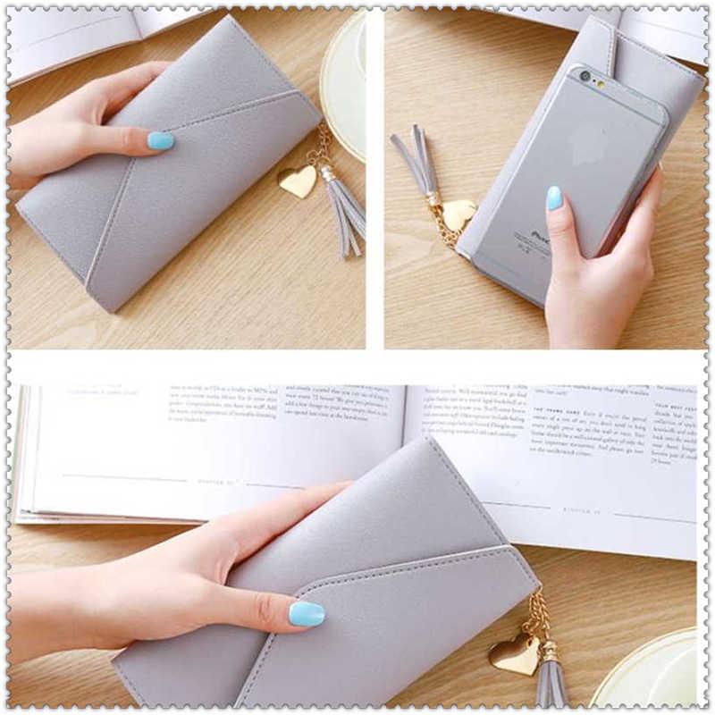 Long Women Wallets PU Leather Women's Purse Party Clutch Female Card Holde