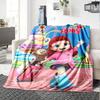 Rainbow Ruby Cute Cartoon Girl Character Print Flannel Blanket Soft Warm Throw Blanket for Sofa Bed Living Room