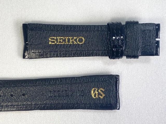 DD29BW SEIKO Grand Seiko 18mm Leather for Strap, Crocodile, Black, SBGX016/ 9F61-0A30