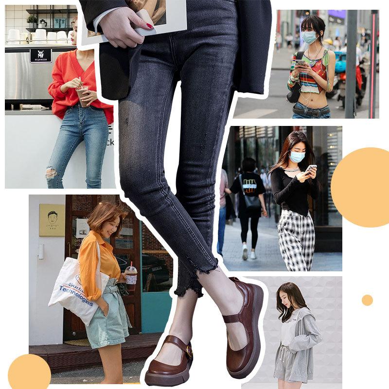 2025 new spring and autumn Mary Jane single shoes women's large size soft sole retro casual flat bottom one-word buckle small leather single shoes