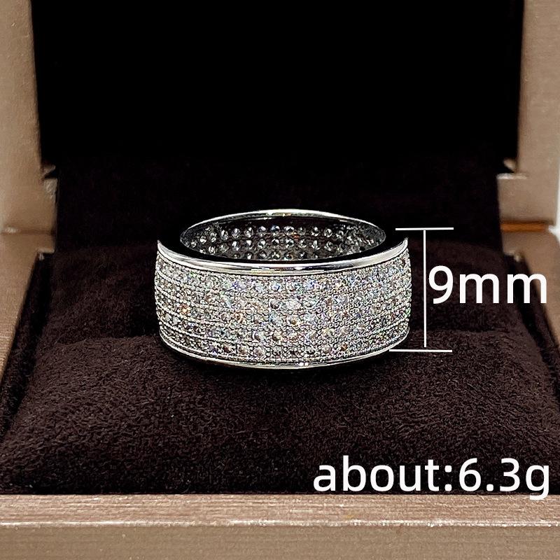 Five-Row Diamond Ring, Popular Fashion Unisex Jewelry
