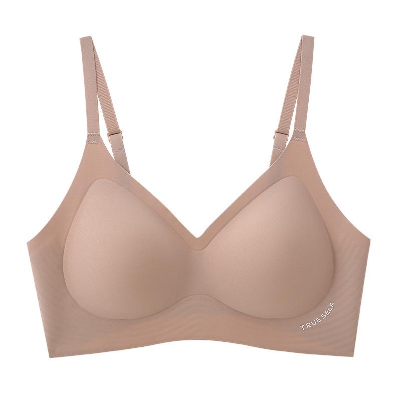 Seamless Soft Support Wireless Bra with Small Chest Gathering and Anti-Sagging Fixed Cups