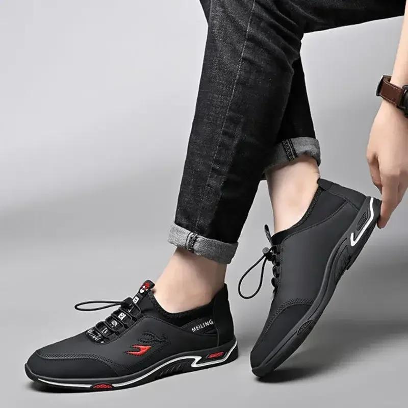 Shoes Men' Casual Canvas Shoes Outdoor Driving Shoe Autumn Lace-up Leather Shoes for Men Sneakers Original Men Loafers Zapatos
