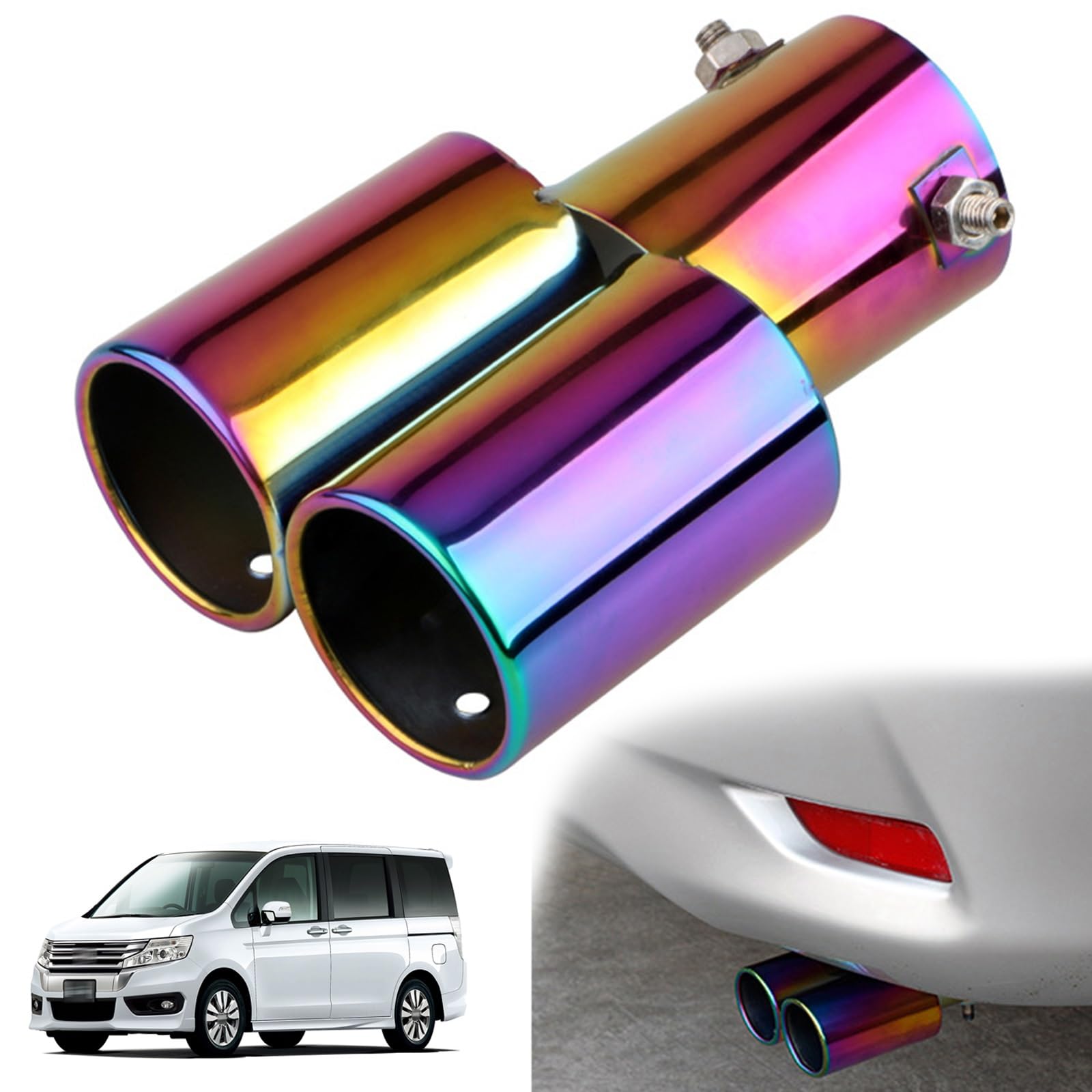 

Насадка на глушитель, 2 шт. Honda Step Wagon, RK1, RK2, RK3, RK4, RK5, RK6, RK7, 2009-2015, straight