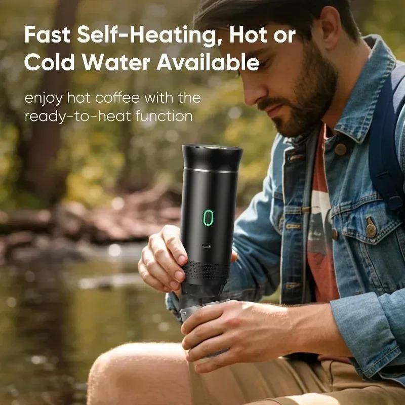 Portable Smart Espresso Machine 3 In 1 Wireless Mini Handheld Electric Coffee Machine Capsule Powder Travel Coffee Machine