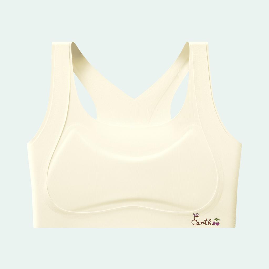 Girls' bra one-stage steel-rimless sports underwear primary school students' development period beautiful back shockproof girls' vest invisible