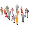 Set of 100 Figures, 1:100 Scale, 15-20mm, for Scenery Collection, Dolls, People, Human Figures, Painted Figures, Model Trains, Dioramas, Building Mode