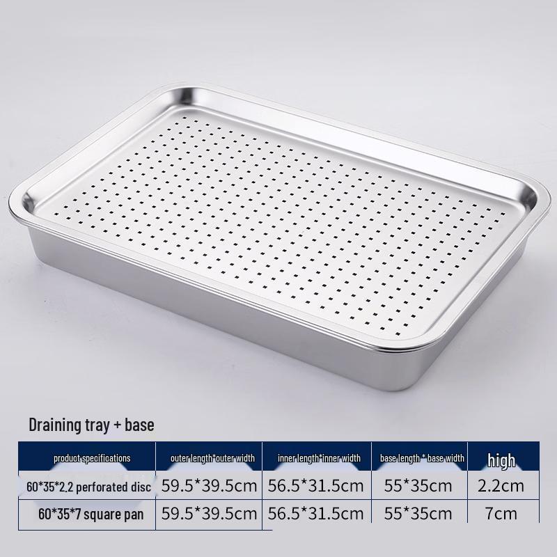 Commercial Stainless Steel Perforated Draining Tray