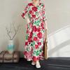 2025 New Floral Vacation Style Travel Round Neck Vintage Dresses
