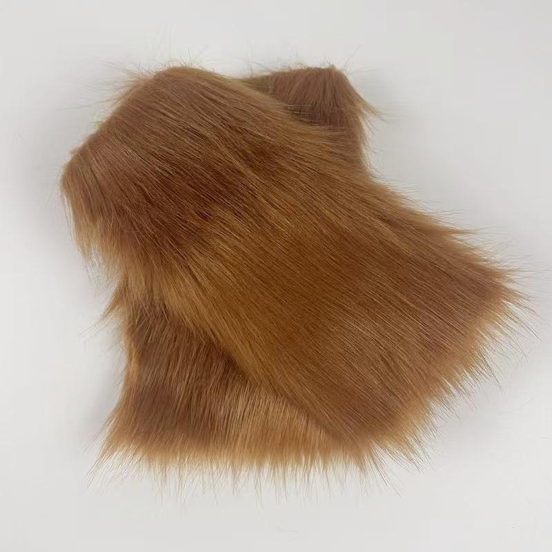 Faux Fox Fur Cuffs Women Winter Warm Plush Wristbands Arm Sleeves Detachable Furry Cuffs For Stage Show Costume Accessories