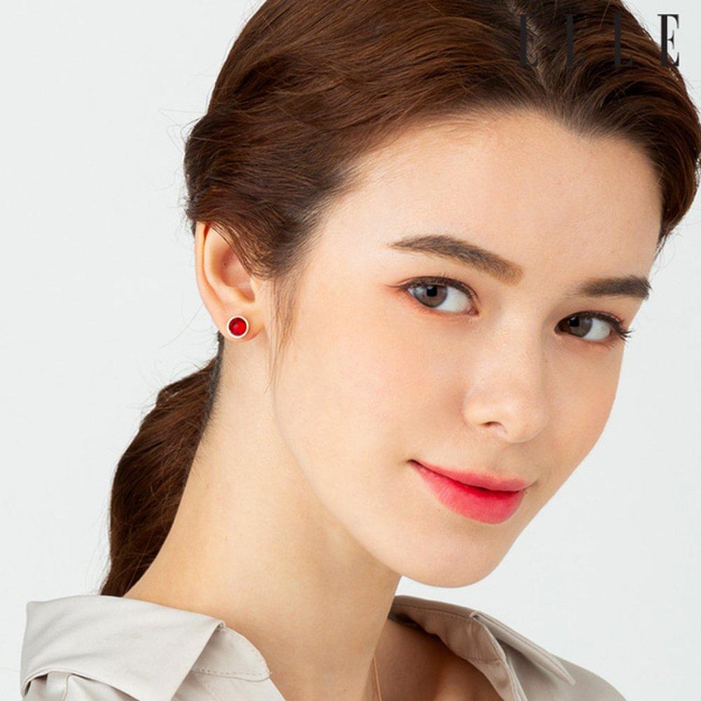 [Elle Jewelry] Simple Silver Earrings Elspee335N