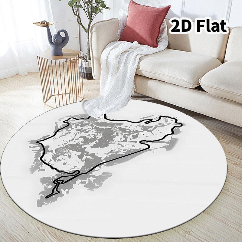 Round Area Rug Carpet Rug For Living Room Bedroom Sofa Playroom Decor Nonslip Floor Mat