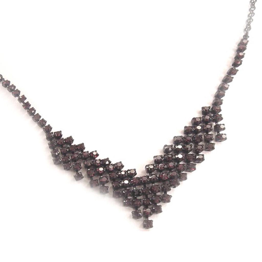 Les Trésors De Lily [K7268] - 2 Designer Necklaces 'Sissi' Red Black