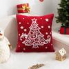 INS Style Throw Pillowcover Red Cushion Cover Soft Christmas Plush Pillowcase  Sofa/Bed