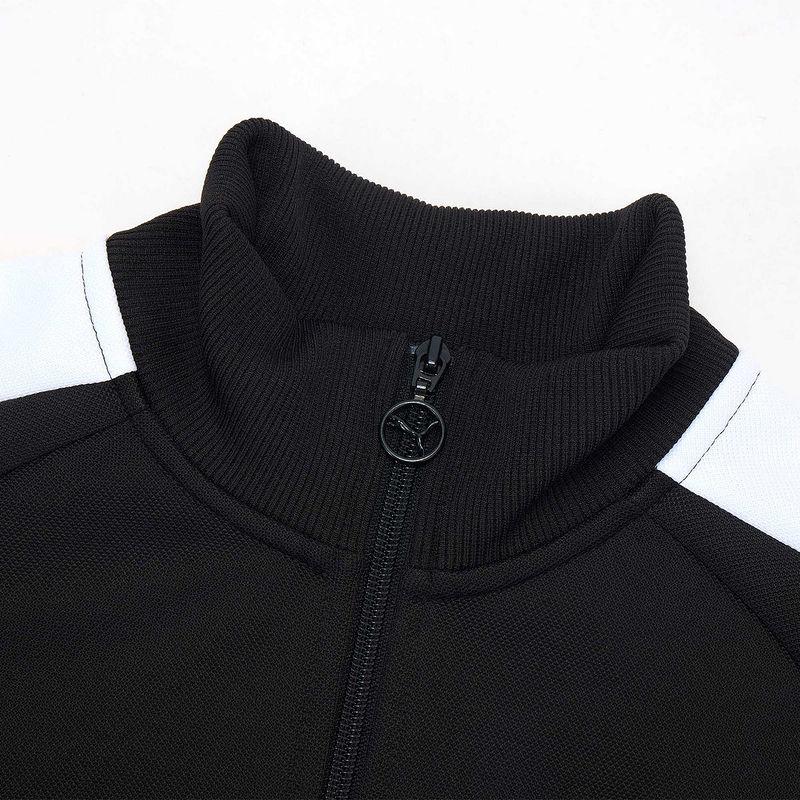 Puma Knitted Retro Sports Color Block Stand Collar Zip Jacket Women Jacket Black 631965-01