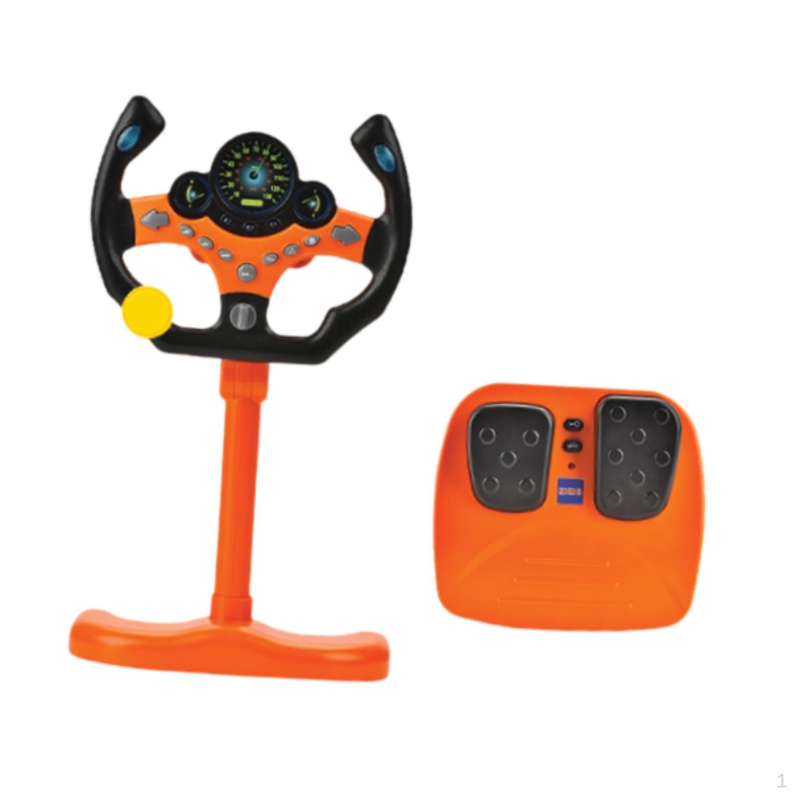 

Children s Electric Steering Wheel Playset with Brake Functionality помаранчевий
