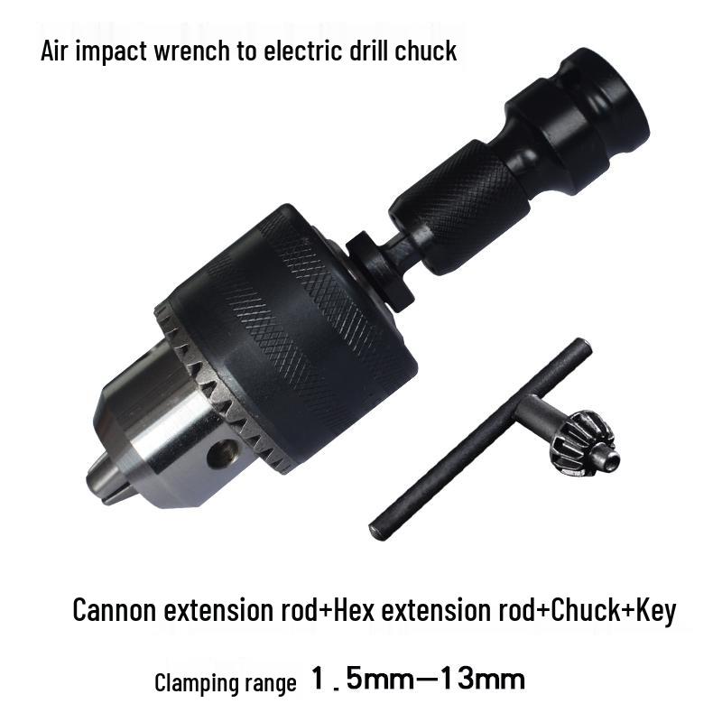 Electric Drill Accessory Set: Chuck Key, Wrench, Bench, Pistol Grip, Impact Drill Bit Removers.