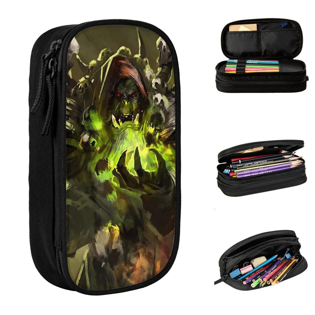 Warcrafted Game Pencil Cases Pen Bags Student Large Storage School Supplies Cosmetic Pencil Box