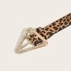 Retro Leopard Print Waist Belt for Lady Girls Fashion PU Leather Waist Band Vintage Waist Ornament Decorative Girdle