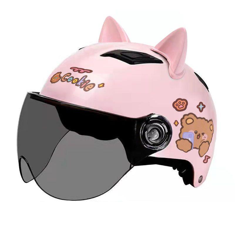 Cat Ears Electric Car Helmet Men and Women Half Helmet