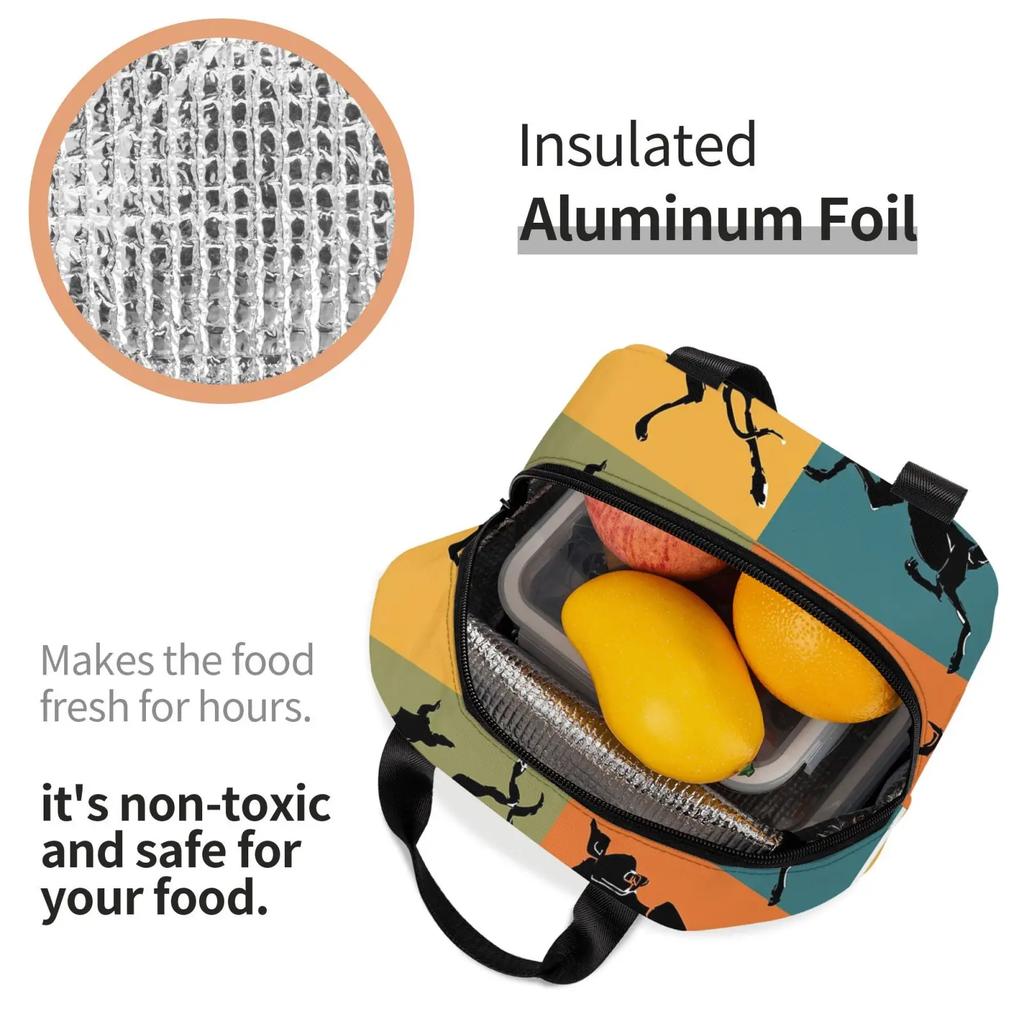 Garden Hound Pies Greyhound Torba na Lunch Chłodząca Izolowana Śniadaniówka Dla Ucznia Szkoła Whippet Pies Chart Pies Przenośne Torby Piknikowe