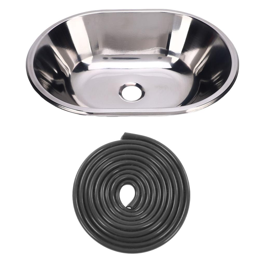 RV Bar Sink 14.72x10.79x3.94 Inch Flush Mounted Stainless Steel Kitchen Sink with 40mm Drain Hole for Boat Motorhome