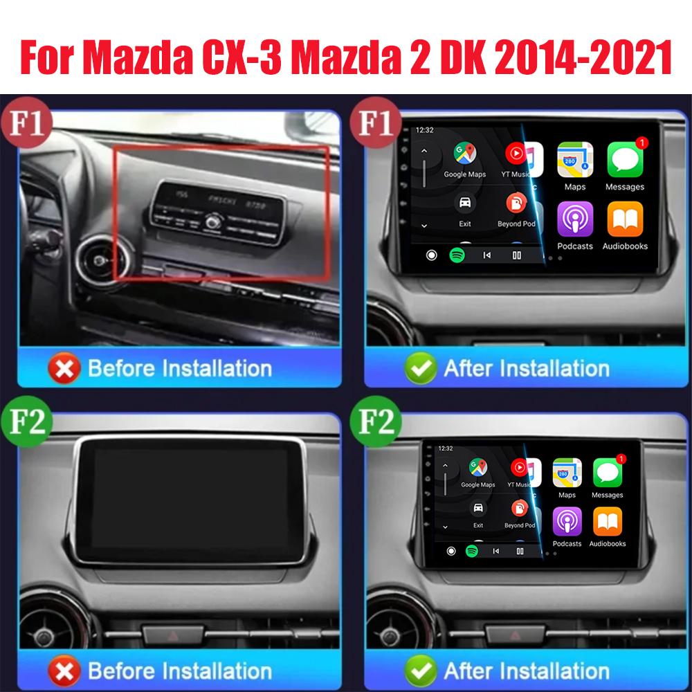 Android 14 Car Radio For Mazda CX-3 CX3 2 DK 2014 - 2021 Navigation GPS Multimedia Player WIFI Stereo Video BT Wireless Carplay