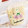 Contrast Color Plaid Pen Bag Dopamine Stationery Storage Bag Kawaii Vertical Pen Holder  Gifts