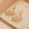 Sunflower earrings jewelry women's light luxury niche high-end earrings alloy accessories new earrings