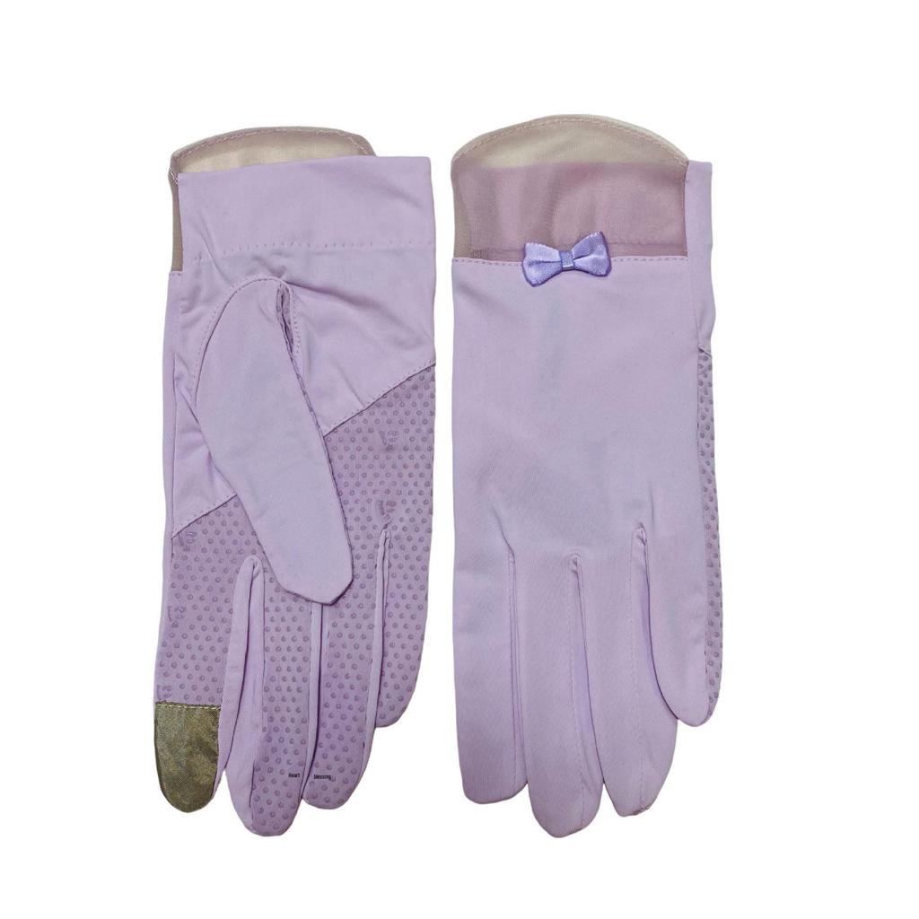 Women's Ice Silk UV Protection Gloves - Thin, Non-Slip, Touchscreen-Ready for Summer Cycling & Driving