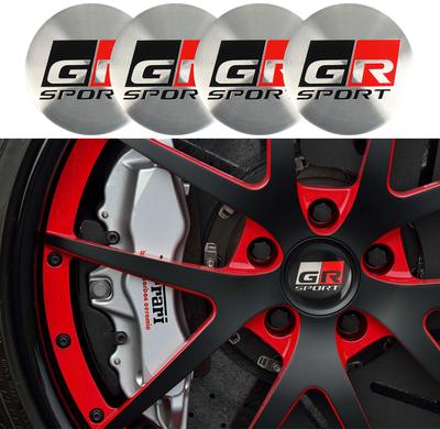 4Pcs 56mm GR Sport Emblem Car Wheel Center Cover Stickers Hub Cap Decals For Prius Avensis Rav4 Land Cruiser Auris Yaris