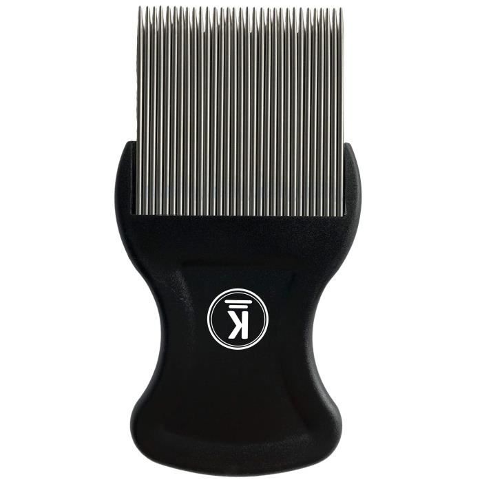 Peigne À Poux - K-PRO - Métal Et Plastique - 3 Pièces - Pour Enfants Et Animaux - Couleur Noir