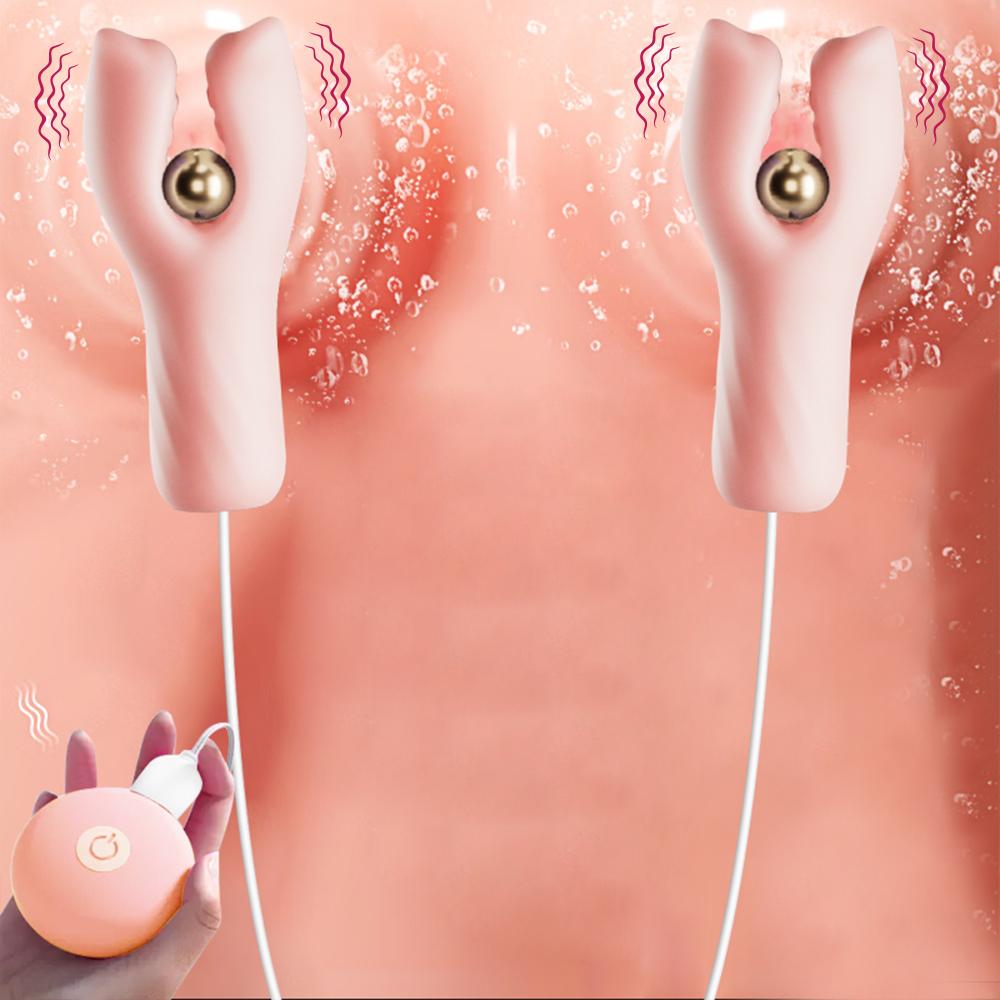 Sex Toys for Women Nipple Vibrator Clamp Breast Massage Nipple Stimulation Licking Clamp Enhancer Couples Female Adult Supplies