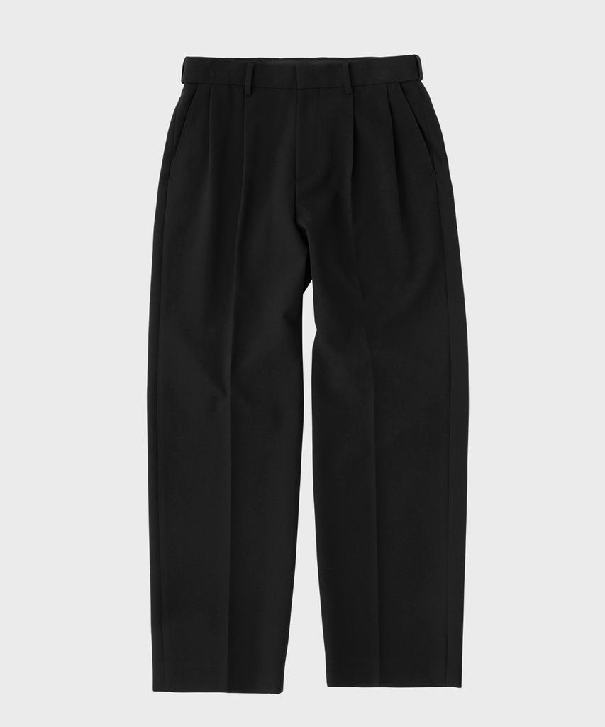 WMC Double-Pleat Wide Slacks_Black