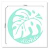 nc-smile Hawaiian Sticker Monstera Aloha (Mint Green)