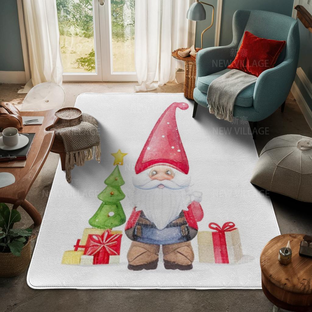 House Entrance Carpet Home Door Mat Living Room Bath Foot Bathroom Non-slip Water Absorption Rugs Bath Merry Christmas Winter