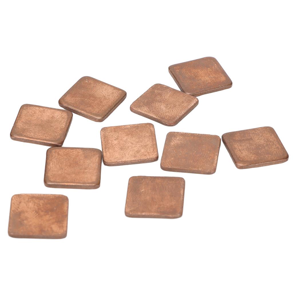 100pcs Heatsink 401w Mk Thermal Conductivity Burr Free Glossy Copper Material Small Heatsink for Laptop GPU CPU